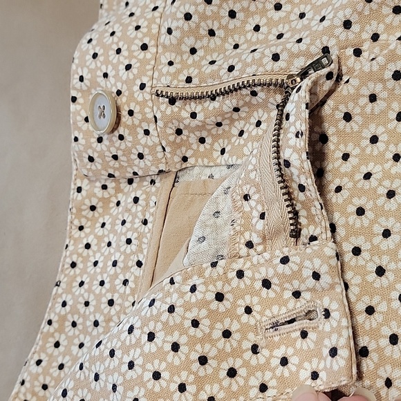 LOFT Size 00 Daisy Print Linen Cotton Blend RIviera Shorts, Exc. Used Condition - Picture 11 of 13